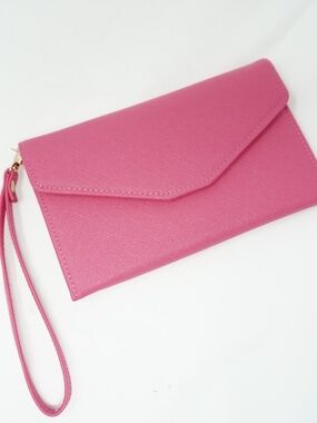 Pink Leather Travel Waristlet/Wallet Passport Holder